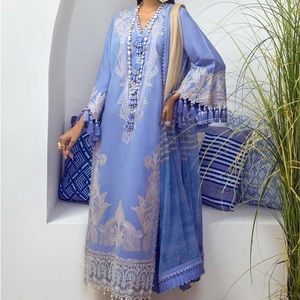 SOLD! SANA SAFINAZ periwinkle color BRAND NEW 3 piece dress